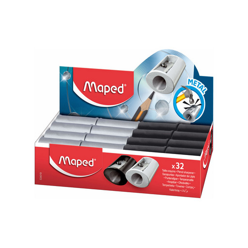 "Maped" Точилка SATELLITE металлическая черн/серебро 534019
