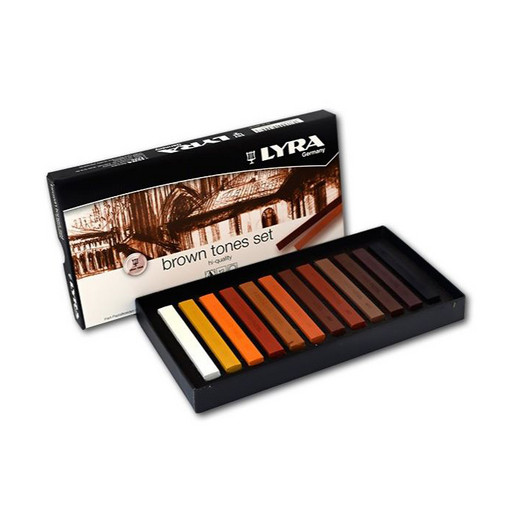 "LYRA" Пастель сухая BROWN TONES 12 шт. L5641121 коричневый