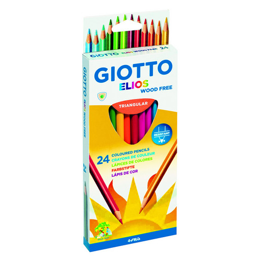 "Giotto" ELIOS Карандаши цветные полимерные трехгранные заточенный 24 цв. F275900