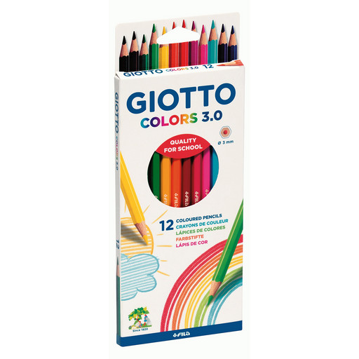 "Giotto" COLORS 3.0 Карандаши цветные деревянные заточенный 12 цв. F276600