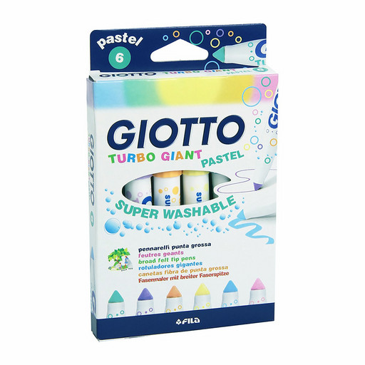 "Giotto" TURBO GIANT PASTEL Фломастеры утолщенные пастельные 6 цв F431000