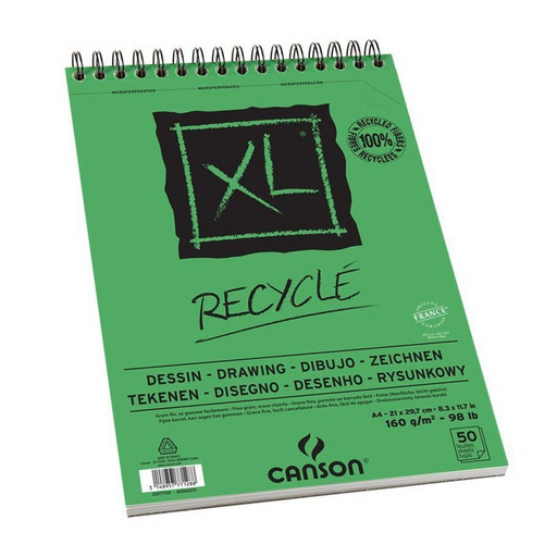 "Canson" Альбом для графики XL Recycle 160 г/м2 A4 21 х 27.9 см на спирали 50 л. С200777128