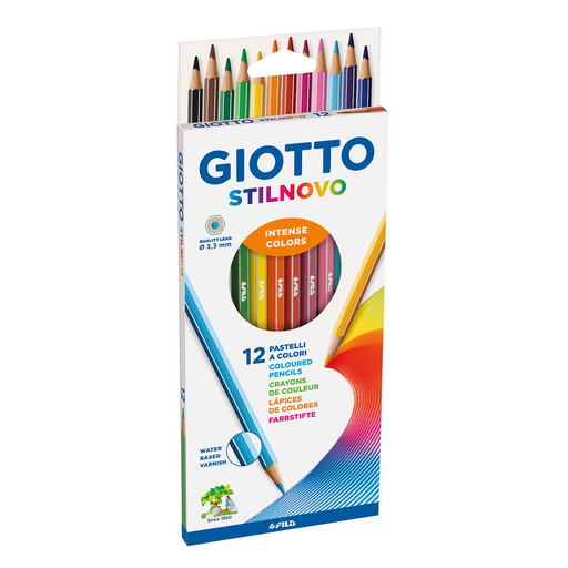 "Giotto" STILNOVO Карандаши цветные гексагональные заточенный 12 цв. F2565003X (F256500)