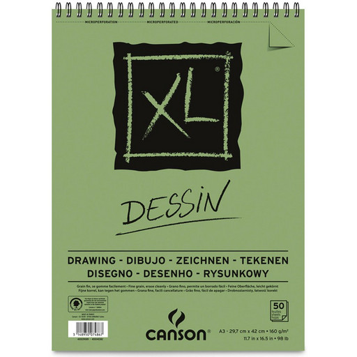 "Canson" Альбом для графики XL Dessin 160 г/м2 A3 29.7 х 42 см склейка с одной стороны 50 л. C400039089