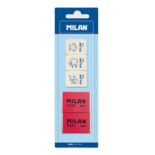 "Milan" Набор ластиков 5 шт. BVM10046