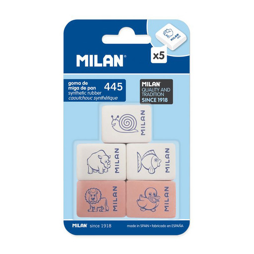 "Milan" Набор ластиков 3.1 x 2.3 x 0.9 см 5 шт. BMM9222