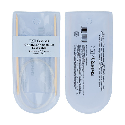 Спицы  GAMMA круговые BC1 бамбук d 3.5 мм 80 см 1 шт .