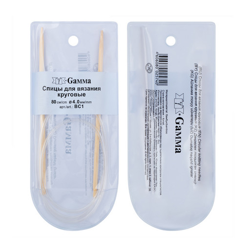 Спицы  GAMMA круговые BC1 бамбук d 4.0 мм 80 см 1 шт .