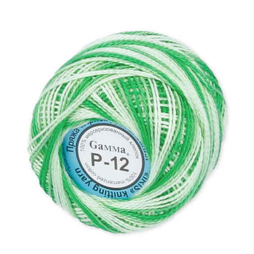 Пряжа "Gamma" Ирис меланж 100% хлопок 10 шт. х 10 г 82 м ± 3 м