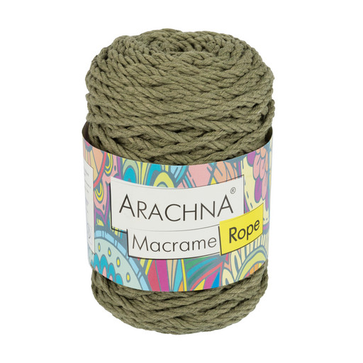 Пряжа ARACHNA "Macrame Rope" 70% хлопок, 30% полиэстер 3 шт. х 120 г ± 10 г 54 м ± 1 м
