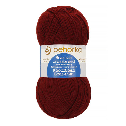 Пряжа Пехорская ПТ "Кроссбред Бразилии" 50% мериносовая шерсть, 50% акрил 5 шт. х 100 г 500 м ± 29 м