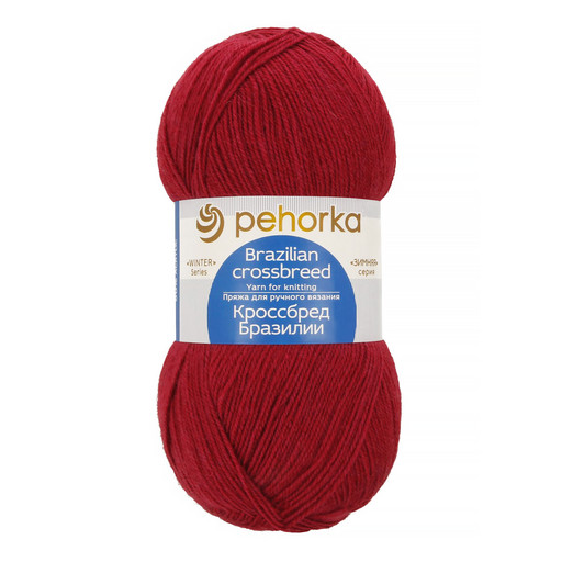 Пряжа Пехорская ПТ "Кроссбред Бразилии" 50% мериносовая шерсть, 50% акрил 5 шт. х 100 г 500 м ± 29 м