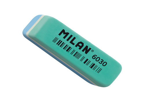 "Milan" Ластик 6030 скошенный биколор 56x15x12 мм 30 шт. CPM6030 ассорти