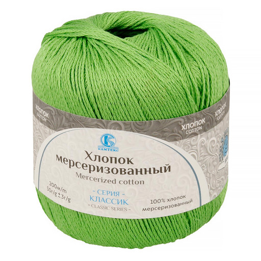 Пряжа Камтекс КТ "Хлопок мерсериз" 100% хлопок 10 шт. х 50 г 200 м