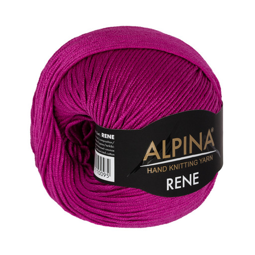 Пряжа ALPINA "RENE" 2 100% мерсеризованный хлопок 10 шт. х 50 г 105 м ± 5 м
