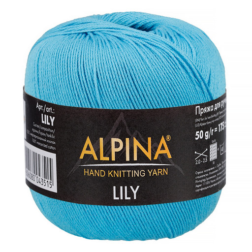Пряжа ALPINA "LILY" 2 100% мерсеризованный хлопок 10 шт. х 50 г 175 м ± 5 м