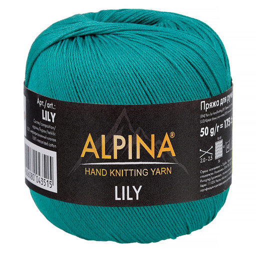 Пряжа ALPINA "LILY" 100% мерсеризованный хлопок 10 шт. х 50 г 175 м ± 5 м