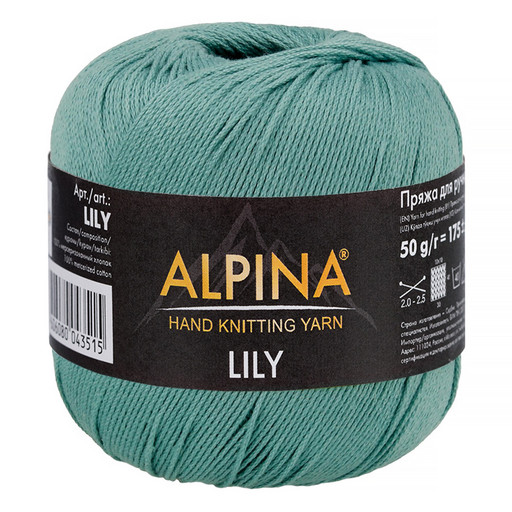 Пряжа ALPINA "LILY" 100% мерсеризованный хлопок 10 шт. х 50 г 175 м ± 5 м