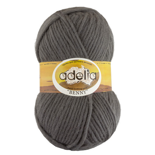 Пряжа ADELIA "BENNY" 100% шерсть 5 шт. х 100 г 96 м ± 5 м