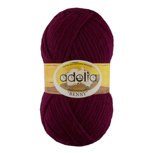 Пряжа ADELIA "BENNY" 100% шерсть 5 шт. х 100 г 96 м ± 5 м