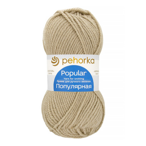 Пряжа Пехорская ПТ "Популярная" 50% шерсть, 50% акрил 10 шт. х 100 г 133 м ± 8 м