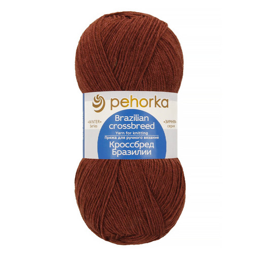Пряжа Пехорская ПТ "Кроссбред Бразилии" 50% мериносовая шерсть, 50% акрил 5 шт. х 100 г 500 м ± 29 м