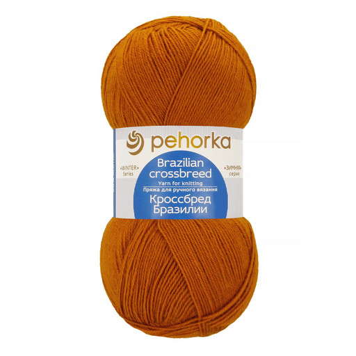 Пряжа Пехорская ПТ "Кроссбред Бразилии" 50% мериносовая шерсть, 50% акрил 5 шт. х 100 г 500 м ± 29 м