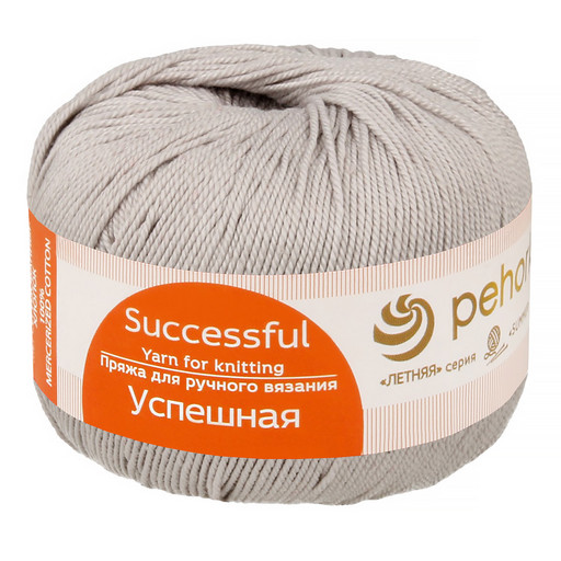 Пряжа Пехорская ПТ "Успешная" 100% мерсеризованный хлопок 10 шт. х 50 г 220 м