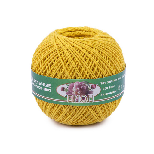 Пряжа СПБ "Пион" 70% хлопок, 30% вискоза 6 шт. х 50 г 200 м