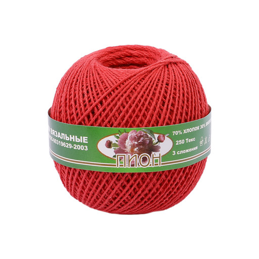 Пряжа СПБ "Пион" 70% хлопок, 30% вискоза 6 шт. х 50 г 200 м