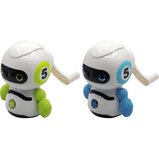 Точилка механическая, 1 отв., контейнер, резин. зажим, пласт. корпус, deVENTE Робот_ 2 дизайна