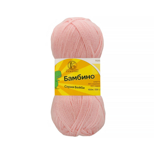 Пряжа Камтекс КТ "Бамбино" 65% акрил, 35% мериносовая шерсть 10 шт. х 50 г 150 м