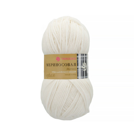 Пряжа Пехорская ПТ "Мериносовая" 50% мериносовая шерсть, 50% акрил 10 шт. х 100 г 200 м ± 12 м