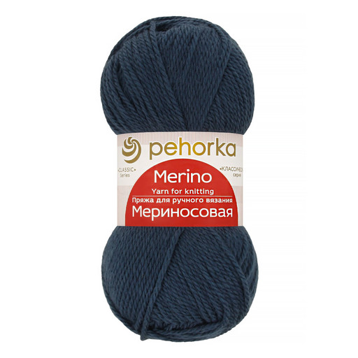 Пряжа Пехорская ПТ "Мериносовая" 50% мериносовая шерсть, 50% акрил 10 шт. х 100 г 200 м ± 12 м