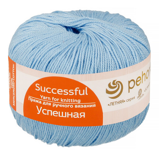 Пряжа Пехорская ПТ "Успешная" 100% мерсеризованный хлопок 10 шт. х 50 г 220 м