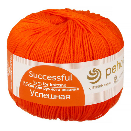 Пряжа Пехорская ПТ "Успешная" 100% мерсеризованный хлопок 10 шт. х 50 г 220 м