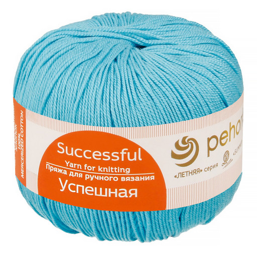 Пряжа Пехорская ПТ "Успешная" 100% мерсеризованный хлопок 10 шт. х 50 г 220 м