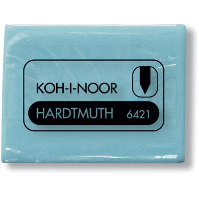 "KOH-I-NOOR Hardtmuth" Ластик пластичный в полиэт.упаковке 47х36х10 мм 18 шт. 6421018009KDRU для графита