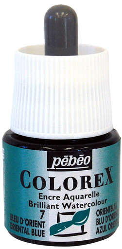 Краска акварель "PEBEO" акварельные чернила Colorex во флаконе с пипеткой 45 мл 341-007 синий восточный