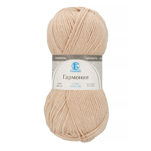 Пряжа Камтекс КТ "Гармония" 50% шерсть, 50% акрил 5 шт. х 100 г 245 м