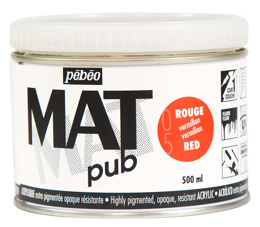 Краска акриловая "PEBEO" экстра матовая Mat Pub №2 500 мл