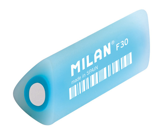 "Milan" Ластик F30 Cristal треугольный полупрозрачный 5.1х2.5х2.5 см 30 шт. CPMF30 синий