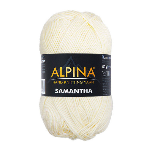 Пряжа ALPINA "SAMANTHA" 75% вискоза, 25% полиэстер 10 шт. х 50 г 160 м ± 10 м