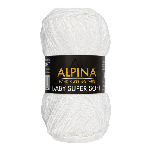 Пряжа ALPINA "BABY SUPER SOFT" 50% хлопок, 50% бамбук 10 шт. х 50 г 150 м ± 10 м