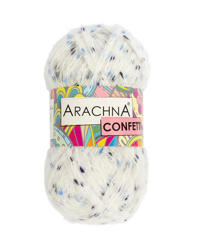 Пряжа ARACHNA "CONFETTI" 30% мохер, 30% акрил, 20% нейлон, 20% полиэстер 5 шт. х 100 г 110 м