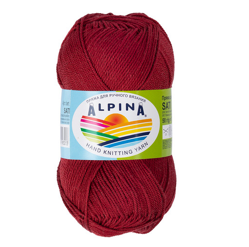 Пряжа ALPINA "SATI" 2 100% мерсеризованный хлопок 10 шт. х 50 г 170 м ± 10 м