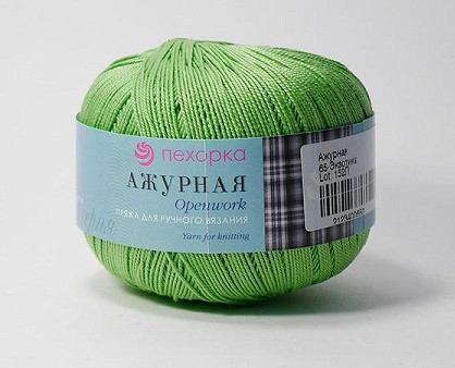 Пряжа Пехорская ПТ "Ажурная" 100% мерсеризованный хлопок 10 шт. х 50 г 280 м