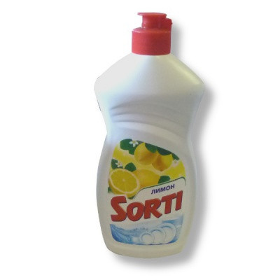 Средство для мытья посуды КАПЛЯ SORTI 450г Лимон