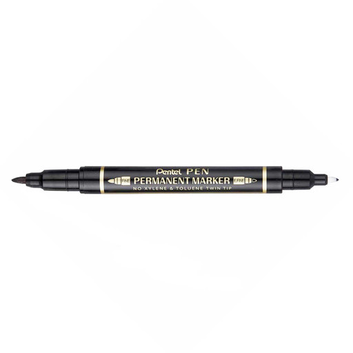 "Pentel" Маркер перманентный для CD Pen Twin Tip New 0.3 - 1.2 мм пулевидный 12 шт.