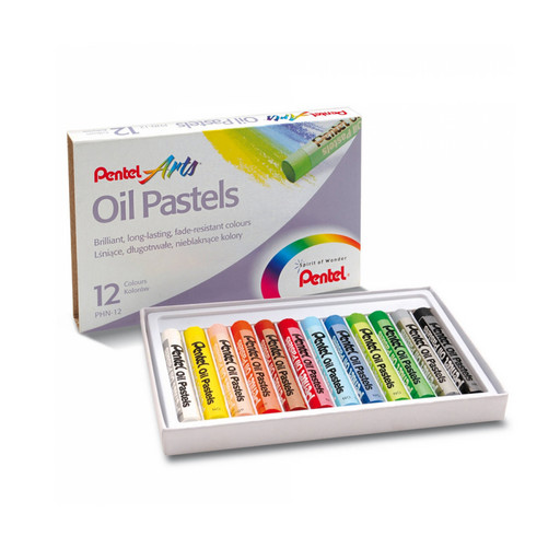 "Pentel" Пастель масляная в картоне 12 цв. PHN-12U